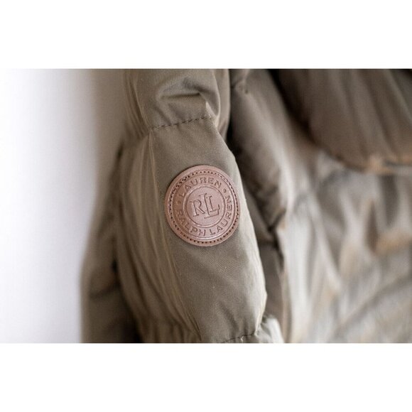 NWT Ralph Lauren Down Feather Faux Fur Hooded Parka Puffer Coat $330 - Size PM - Picture 5 of 7